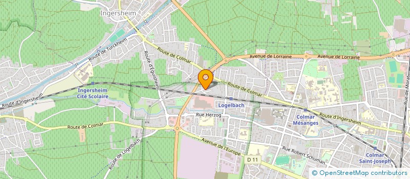 localisation de l'entreprise SNC DU PRIEGEL  WINTZENHEIM