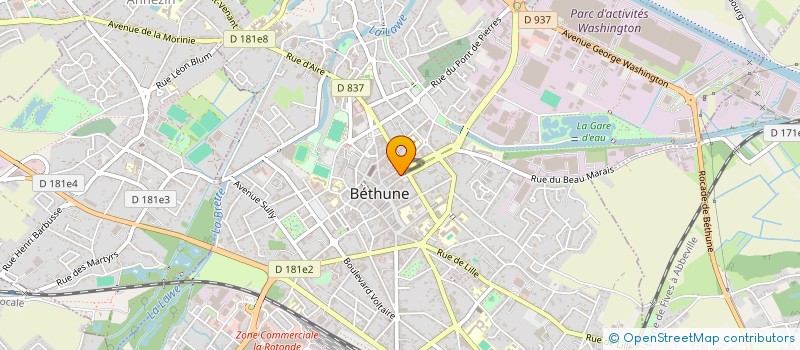 localisation de l'entreprise SNC DUQUENNE  BETHUNE