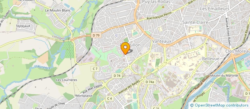 localisation de l'entreprise SNC DUROUSSEAU à LIMOGES
