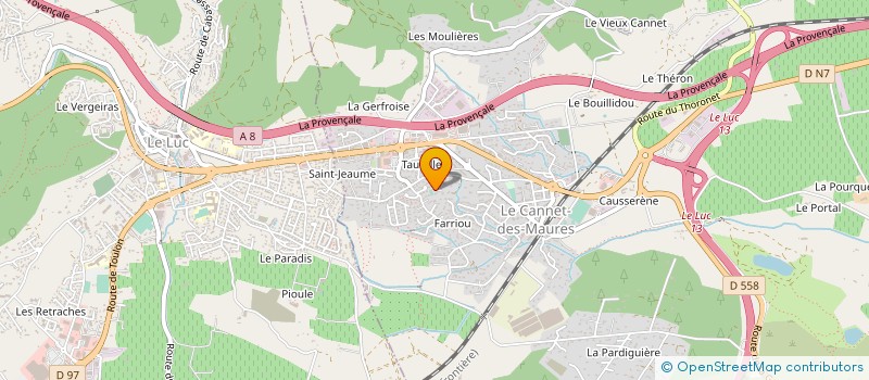 localisation de l'entreprise SNC ELMI à LE CANNET-DES-MAURES