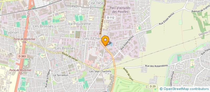 localisation de l'entreprise SNC EM RHONE ALPES  VAULX-EN-VELIN