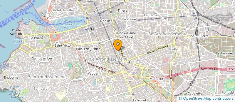 localisation de l'entreprise SNC ESPACES  MARSEILLE