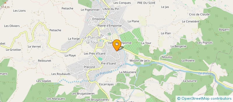 localisation de l'entreprise SNC EURO-PROMO  LE PLAN-DE-LA-TOUR