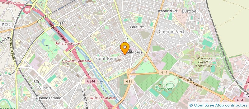 localisation de l'entreprise SNC FIRST CLUB  REIMS