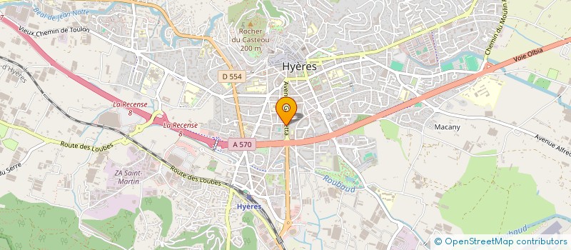 localisation de l'entreprise SNC FP DISTRIBUTION  HYERES