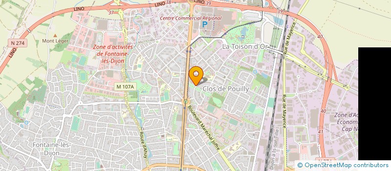 localisation de l'entreprise SNC FREQUELIN-ROCARD ET CIE à DIJON