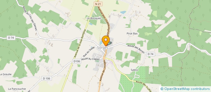 localisation de l'entreprise SNC G - J.B  SORGES ET LIGUEUX EN PERIGORD