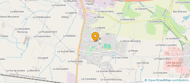 localisation de l'entreprise SNC GABLIN GUILLOUX  ETRELLES