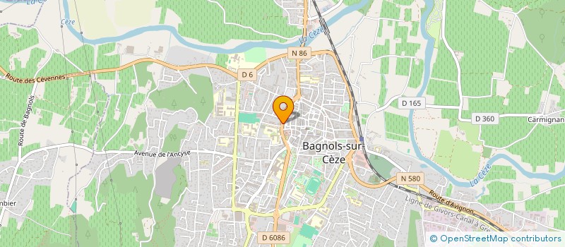 localisation de l'entreprise SNC GERARD-RIVIER à BAGNOLS-SUR-CEZE