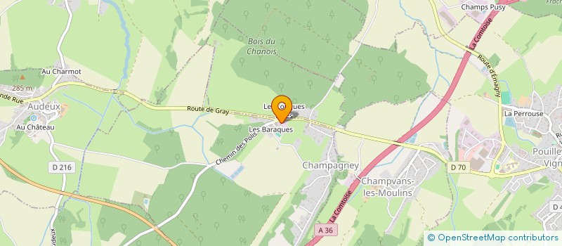 localisation de l'entreprise SNC GOGUILLOT & TOUVREY  CHAMPAGNEY