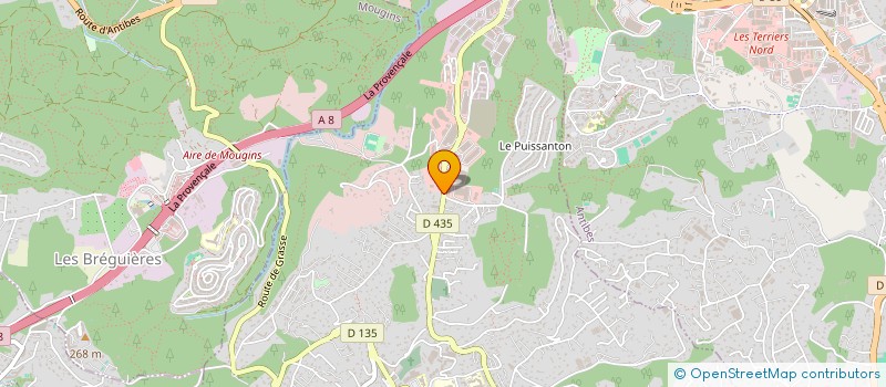 localisation de l'entreprise SNC HOLDIS 1 ET CIE à VALLAURIS