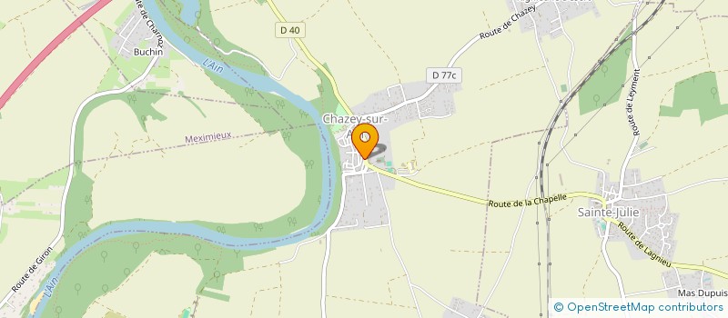 localisation de l'entreprise SNC HUDE ET FILS  CHAZEY-SUR-AIN