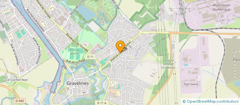 localisation de l'entreprise SNC HUGUENIN à GRAVELINES