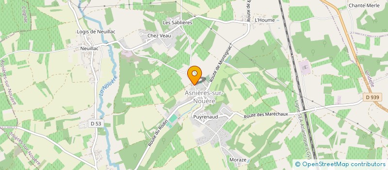 localisation de l'entreprise SNC HYMONNET ET COMPAGNIE à ASNIERES-SUR-NOUERE