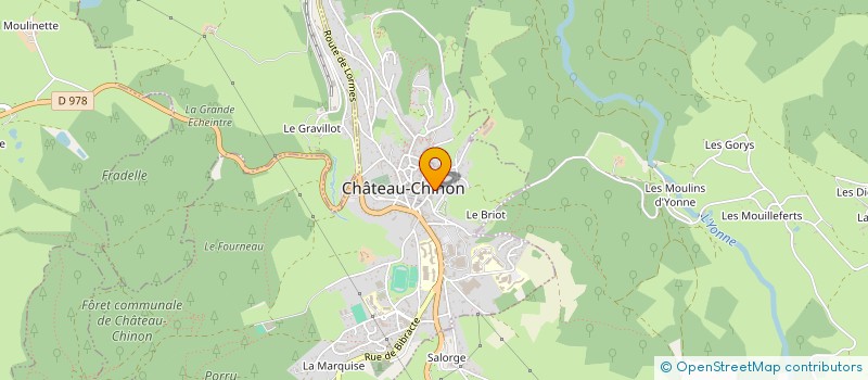 localisation de l'entreprise SNC J MARTIN ET F POIRIER à CHATEAU-CHINON (VILLE)