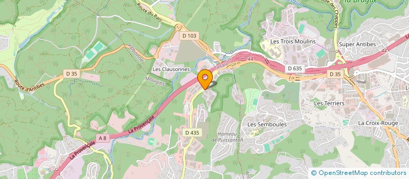 localisation de l'entreprise SNC JACQUES GUSTINELLI ET SES FILLES  VALLAURIS