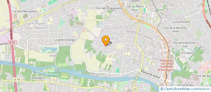 localisation de l'entreprise SNC JAS à OLIVET