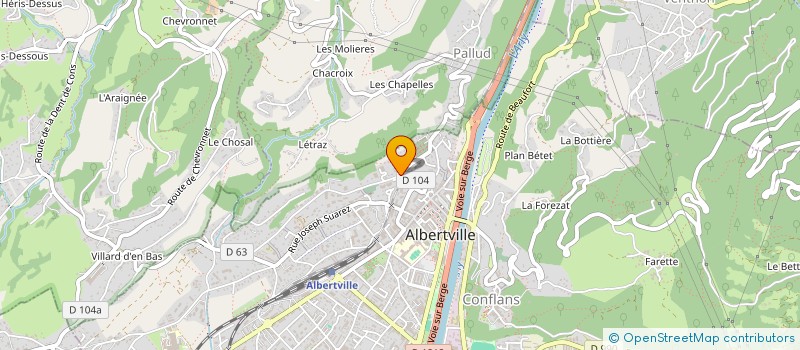 localisation de l'entreprise SNC JESSIE  ALBERTVILLE