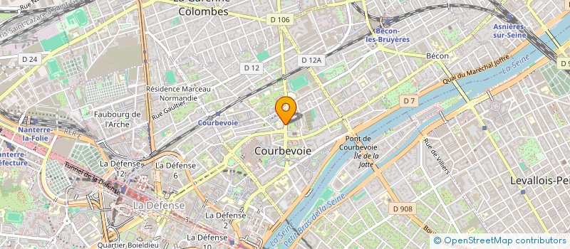 localisation de l'entreprise SNC K & C à COURBEVOIE