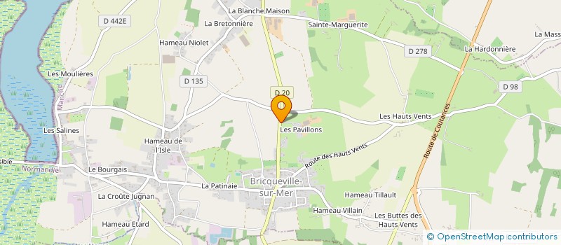 localisation de l'entreprise SNC LA FERME DES PAVILLONS à BRICQUEVILLE-SUR-MER