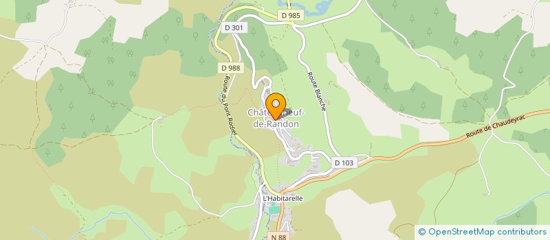 localisation de l'entreprise SNC LABAUME  CHATEAUNEUF-DE-RANDON