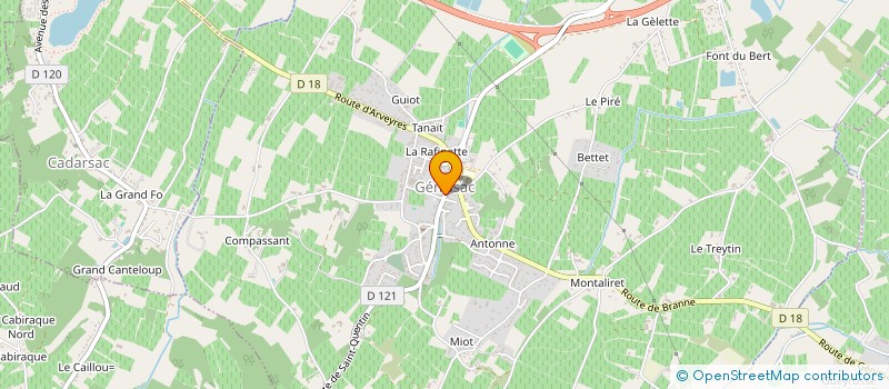 localisation de l'entreprise SNC LACROIX  GENISSAC