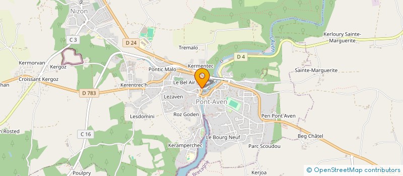 localisation de l'entreprise SNC LE BOIS D'AMOUR  PONT-AVEN