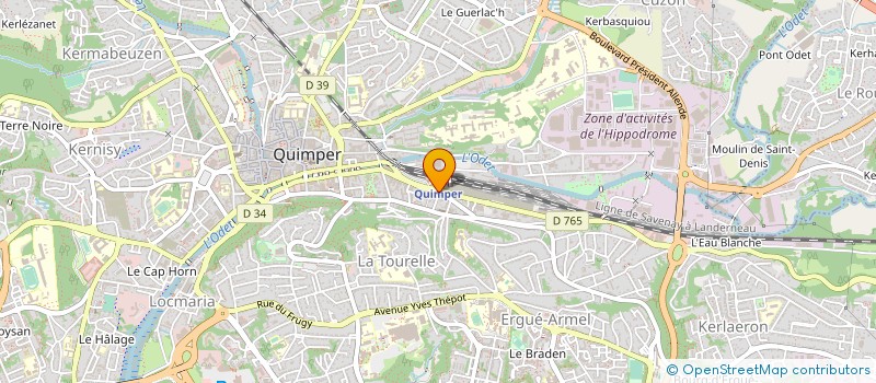 localisation de l'entreprise SNC LE DERBY  QUIMPER