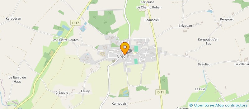 localisation de l'entreprise SNC - LE DRAGON VERT  CREDIN