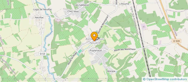 localisation de l'entreprise SNC LE GAROBIER  ASNIERES-SUR-NOUERE