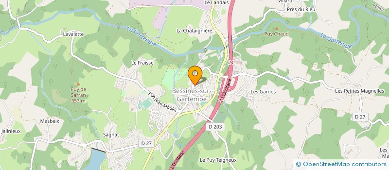localisation de l'entreprise SNC LE LOSANGE à BESSINES-SUR-GARTEMPE
