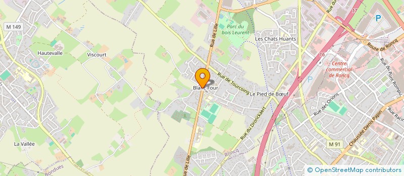 localisation de l'entreprise SNC LE MONTECRISTO  RONCQ