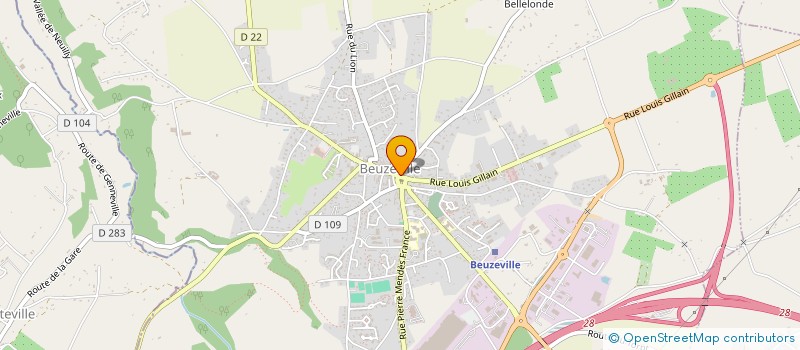 localisation de l'entreprise SNC LEREV à BEUZEVILLE