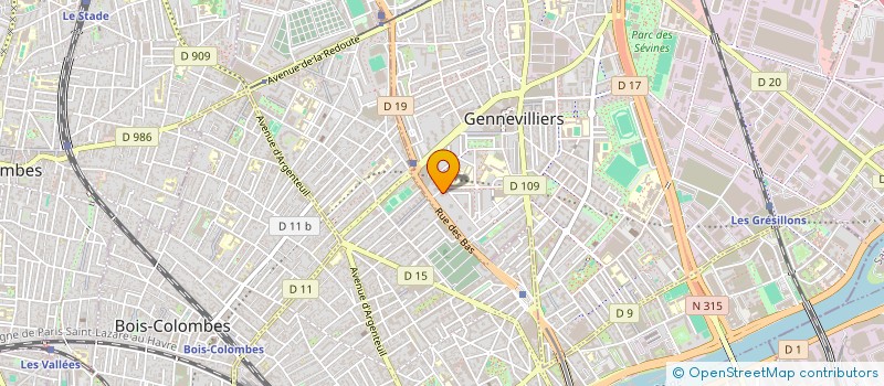 localisation de l'entreprise SNC LES AGNETTES à GENNEVILLIERS