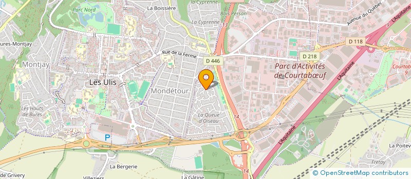 localisation de l'entreprise SNC LES PEUPLIERS à LES ULIS