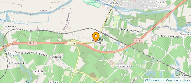 localisation de l'entreprise SNC LIANTS CHARENTAIS ET CIE à JARNAC