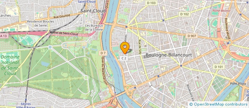 localisation de l'entreprise SNC MARIE HARTMANN  BOULOGNE-BILLANCOURT