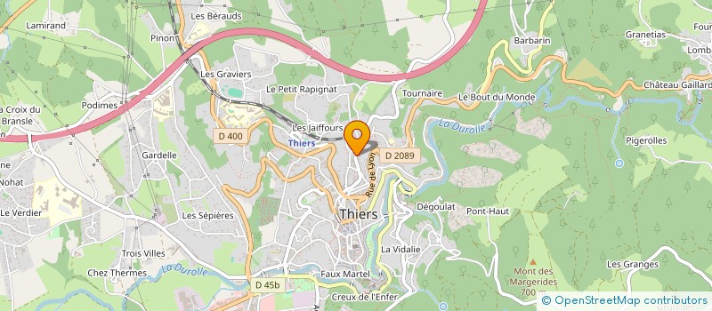 localisation de l'entreprise SNC MARTINET  THIERS