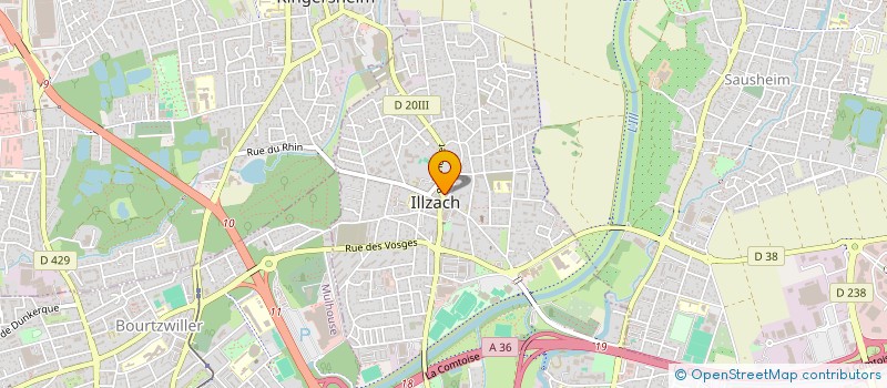 localisation de l'entreprise SNC MOAN  ILLZACH