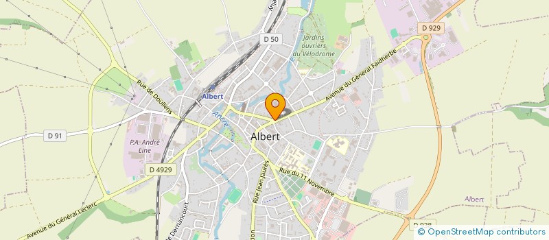 localisation de l'entreprise SNC MOUCHART à ALBERT
