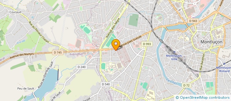 localisation de l'entreprise SNC NETTOYAGE CLEAN  MONTLUCON