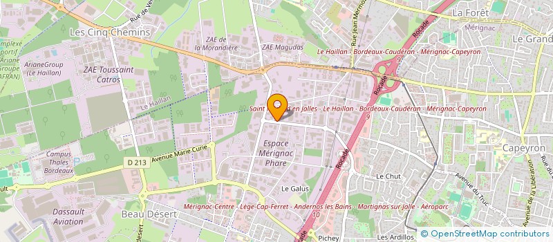 localisation de l'entreprise SNC NEWTON à MERIGNAC