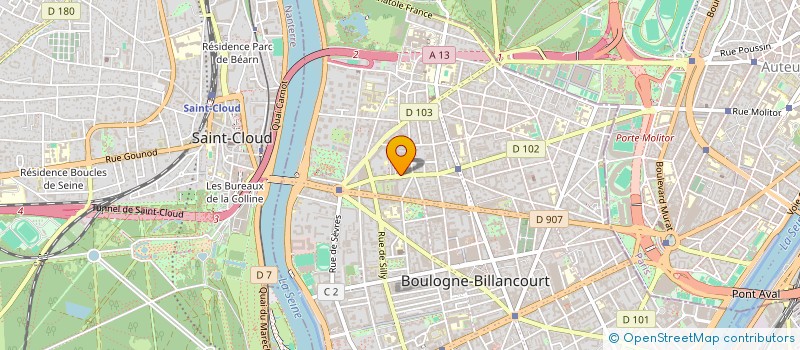 localisation de l'entreprise SNC PACTOLE à BOULOGNE-BILLANCOURT