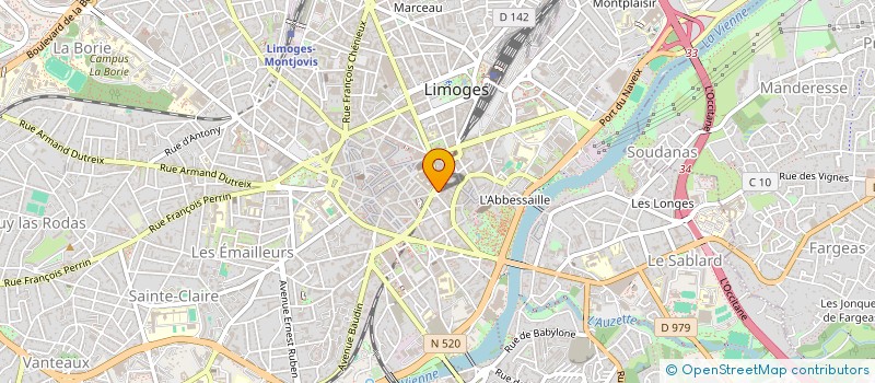localisation de l'entreprise SNC PHARMACIE ARLEQUIN ET CRANSAC à LIMOGES