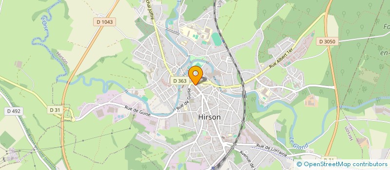 localisation de l'entreprise SNC PHARMACIE CENTRALE  HIRSON