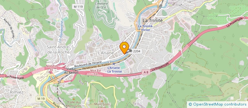 localisation de l'entreprise SNC PHARMACIE DE L'ARIANE à NICE