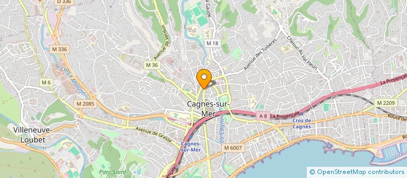 localisation de l'entreprise SNC PHARMACIE DE PROVENCE  CAGNES SUR MER