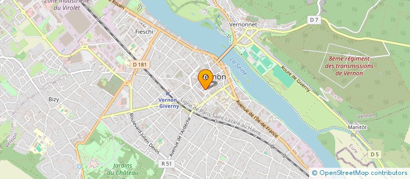 localisation de l'entreprise SNC PHARMACIE LANDRY  VERNON