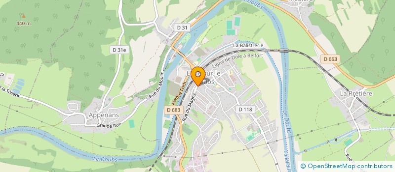 localisation de l'entreprise SNC PHARMACIE LEIBOWITZ à L'ISLE-SUR-LE-DOUBS