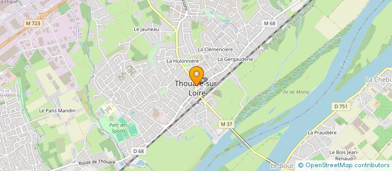 localisation de l'entreprise SNC PHARMACIE THOUARE CENTRE à THOUARE-SUR-LOIRE